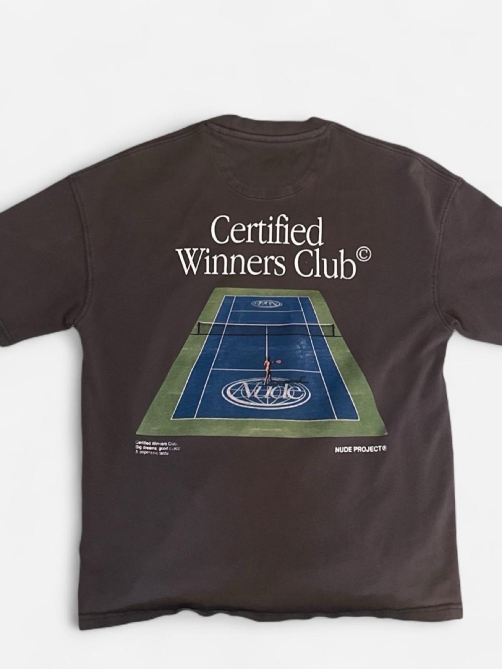 NUDE PROJECT Certified Winners Club Graphic T-Shirt - Brownish Charcoal